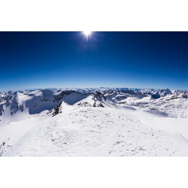 Alpine Snowy Landscape - Wrapped Canvas Photograph Union Rustic Size: 81cm H x 122cm W on Productcaster.