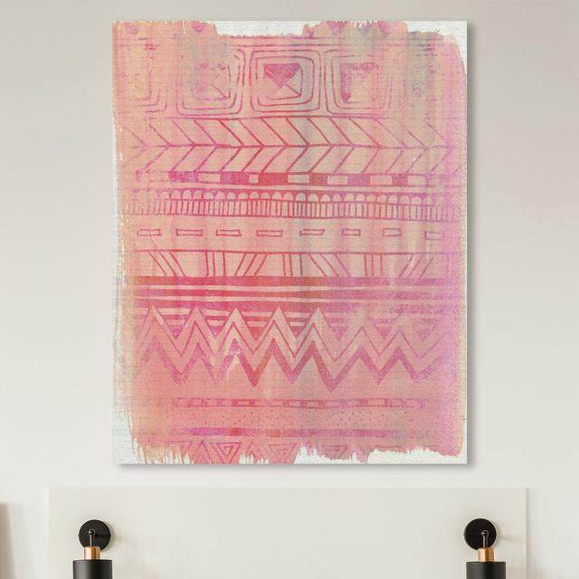 'Boho Pink' Graphic Art on Wrapped Canvas East Urban Home Size: 91.4 cm H x 76.2 cm W on Productcaster.