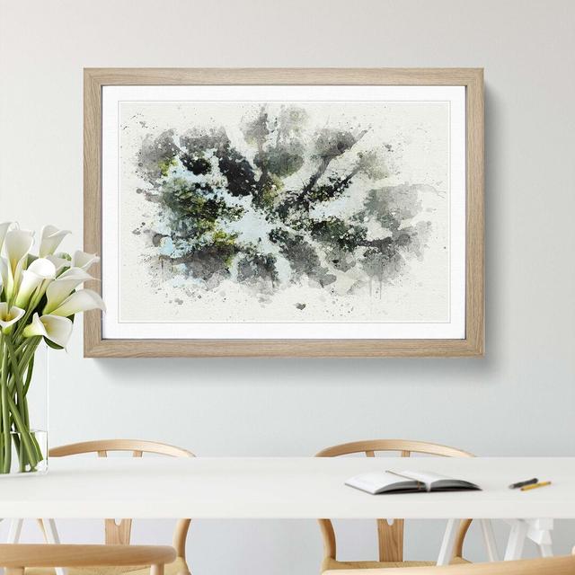 Tree Tops in Abstract - Picture Frame Graphic Art Print East Urban Home Size: 35cm H x 50cm W x 2cm D, Frame Option: Oak on Productcaster.