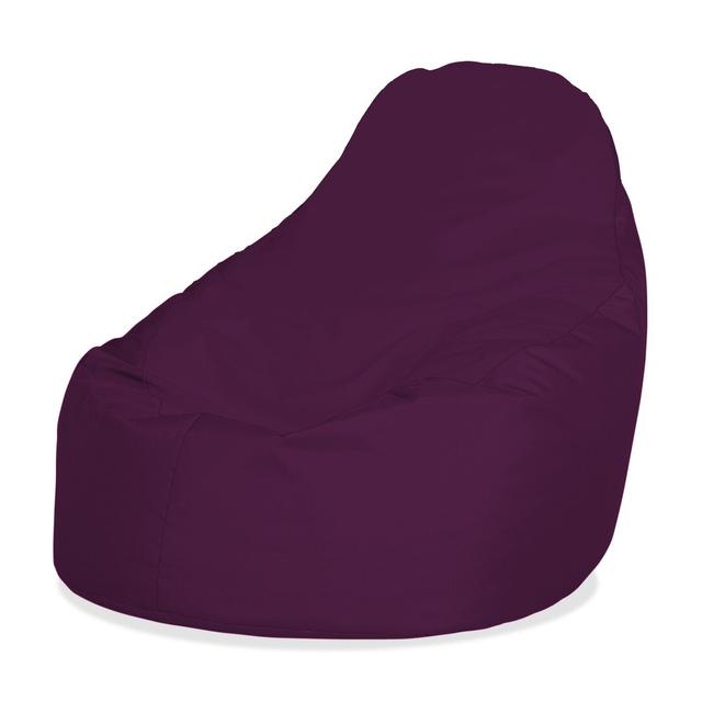 Polyester Outdoor Friendly Refillable Classic Bean Bag 17 Stories Cover only or Filled: Foam Flakes, Colour: Purple on Productcaster.