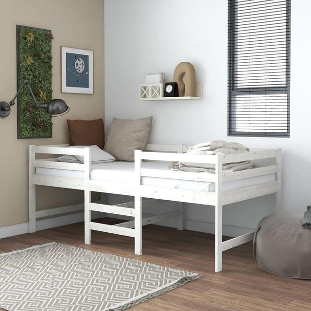 Guthbiorn European Single (90 X 200cm) Solid Wood Bed Harriet Bee Colour: White on Productcaster.