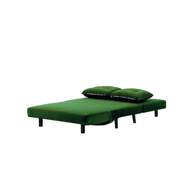 Clouser 2 Seater Upholstered Sleeper Hashtag Home Leg Colour: Black, Upholstery Colour: Green on Productcaster.