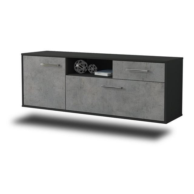 Atlanta TV stand; Color: Mint/White; Flying/Metal handles; Dimensions: 92cm x 49cm x 35cm Latitude Run Colour: Concrete/Anthracite on Productcaster.