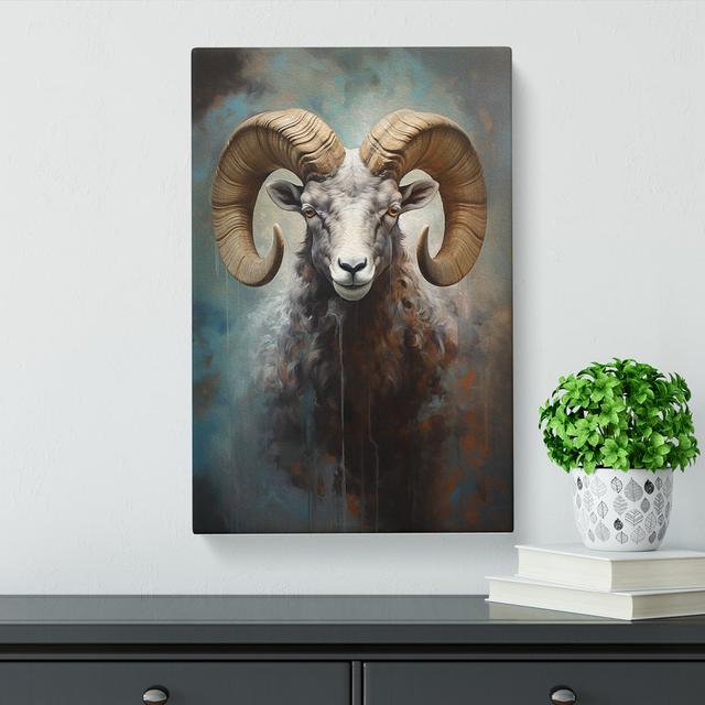 Ram Sheep Hard Edge No.2 - Print Natur Pur Size: 76cm H x 50cm W x 3cm D on Productcaster.