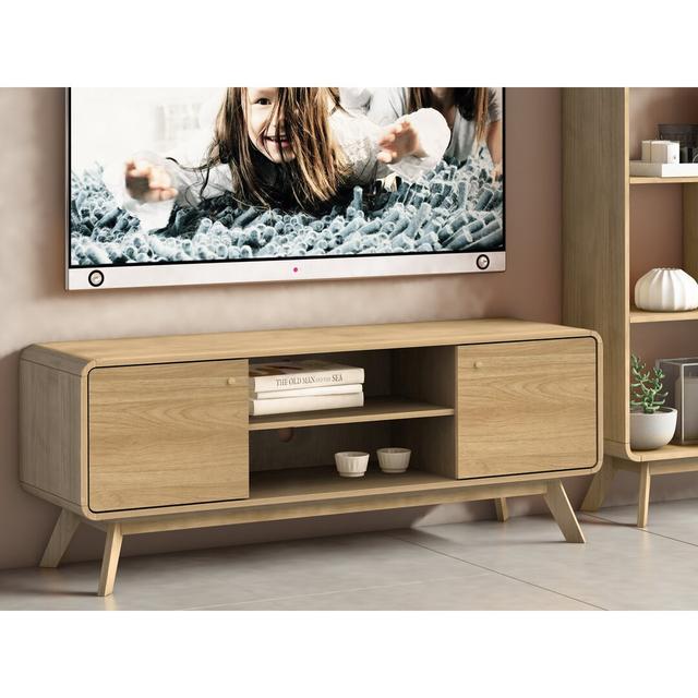 Justine TV Stand for TVs up to 60" Hykkon Colour: Oak on Productcaster.