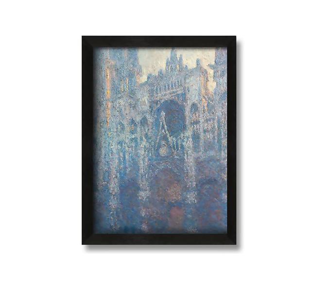 The Portal of Rouen Cathedral in Morning Light by Claude Monet - Picture Frame Painting on Canvas Metro Lane Size: 60Cm H x 42Cm W x 10Cm D on Productcaster.