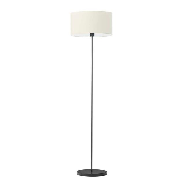 156 cm Stehlampe Askel 17 Stories Gestellausführung: Schwarz, Schirmfarbe: Ecru on Productcaster.