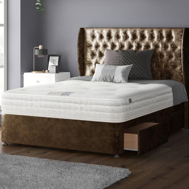 Mandalay Divan Bed Set Rosdorf Park Size: Kingsize (5'), Colour: Truffle on Productcaster.