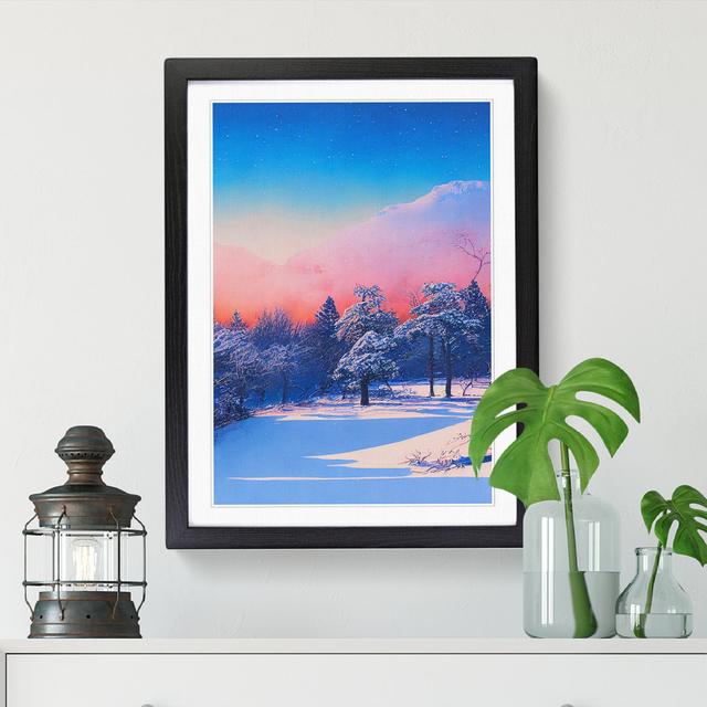 Watercolour Winter Forest Vol.5 - Single Picture Frame Print Alpen Home Size: 64cm H x 46cm W x 2cm D, Frame Option: Oak on Productcaster.