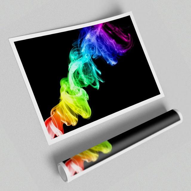 Colourful Smoke 2 - Unframed Graphic Art Print on Paper East Urban Home Size: 42cm H x 59.4cm W on Productcaster.