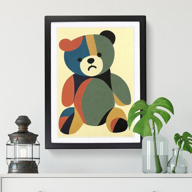 Teddy Bear Mid Century Vol.3 - Single Picture Frame Graphic Art Harriet Bee Size: 34cm H x 25cm W x 2cm D, Frame Option: Oak on Productcaster.