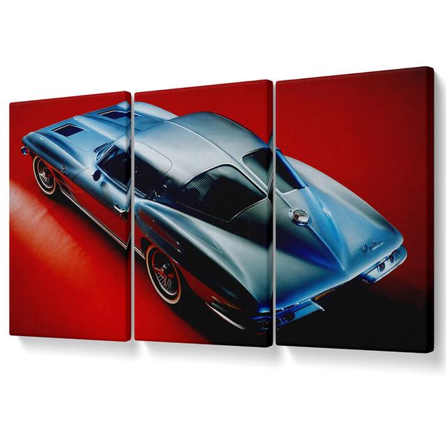 C 1963 Chevrolet Corvette Stingray - 3 Piece Wrapped Canvas Graphic Art Set Ivy Bronx Size: 101.6cm H x 203cm W on Productcaster.