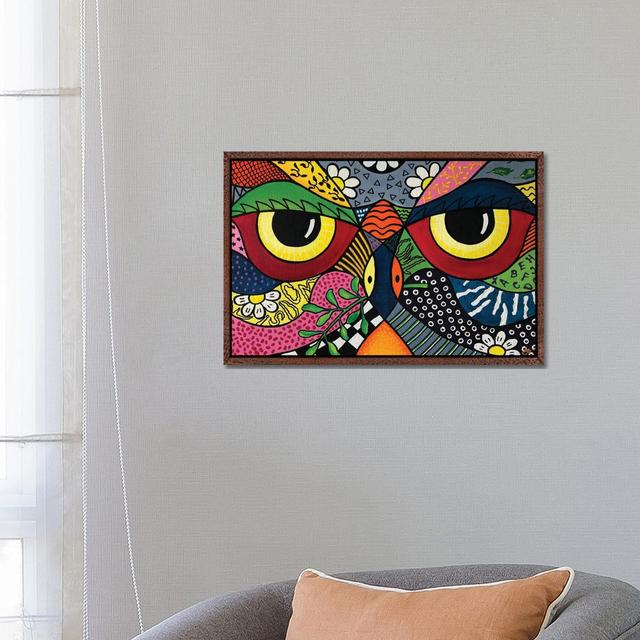 Owl Ivy Bronx Format: Classic Wood Floater Framed, Size: 45.72cm H x 66.04cm W x 3.81cm D on Productcaster.