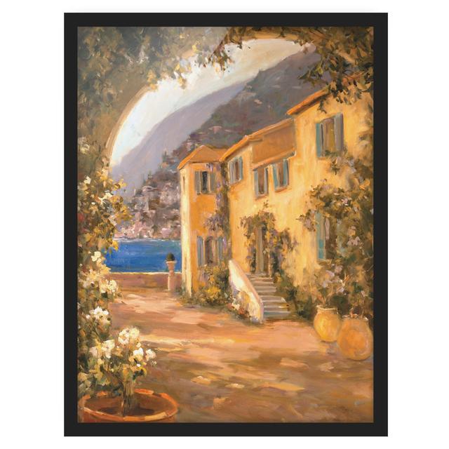 Italian Landscape - Flower Arch - Picture Frame Painting Rosalind Wheeler Size: 70cm H x 50cm W x 2cm D, Frame Option: Black on Productcaster.