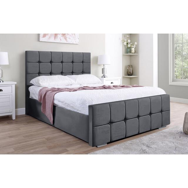 Andrea Bed Latitude Run Colour: Steel, Size: Double (4'6) on Productcaster.