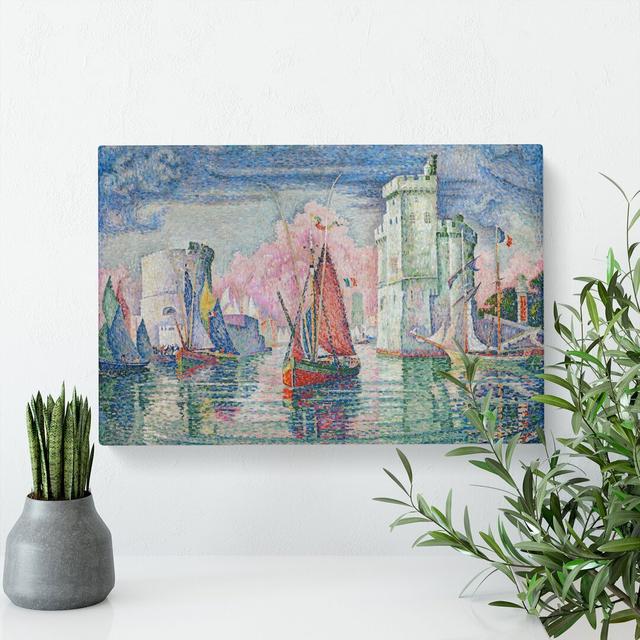 Port of La Rochelle by Paul Signac - Wrapped Canvas Painting East Urban Home Size: 40cm H x 60cm W x 3cm D on Productcaster.