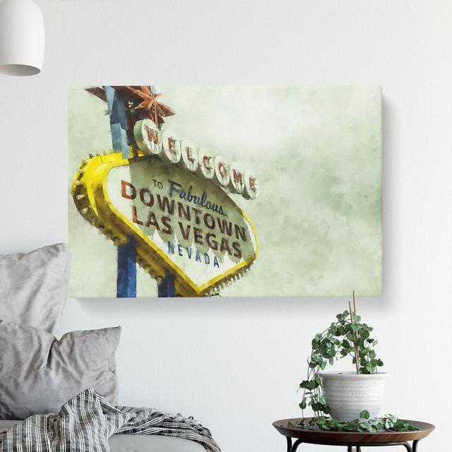 Las Vegas Sign Vol.1 - Wrapped Canvas Print East Urban Home Size: 50cm H x 76cm W x 3cm D on Productcaster.