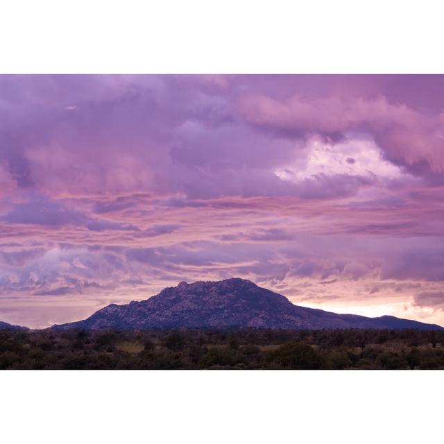 Frink Sunset over Granite Mountain - Wrapped Canvas Photograph House of Hampton Size: 51cm H x 76cm W x 3.8cm D on Productcaster.