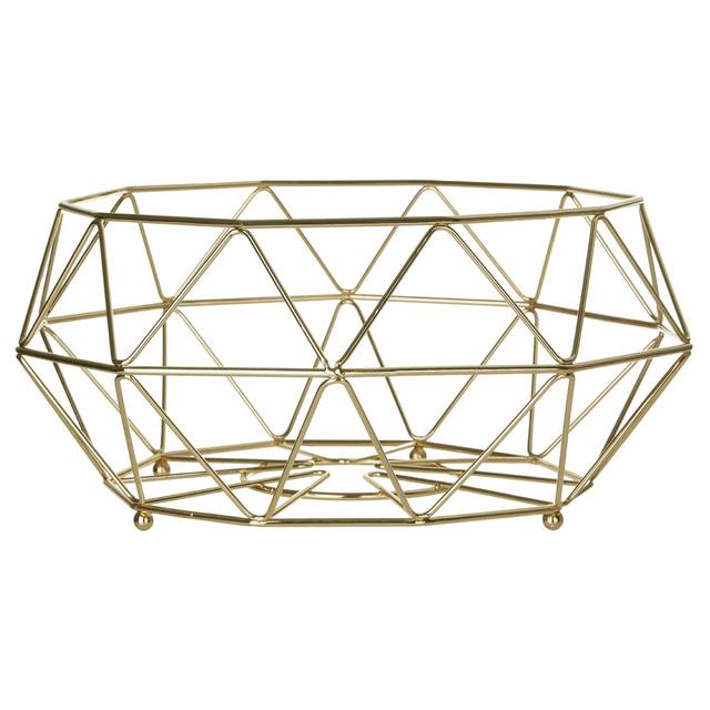 Venita Vertex Fruit Basket Norden Home Colour: Gold on Productcaster.