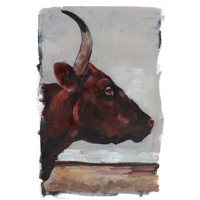 Cattle View II by Jennifer Paxton Parker - Wrapped Canvas Painting Gracie Oaks Size: 122cm H x 81cm W x 3.8cm D on Productcaster.