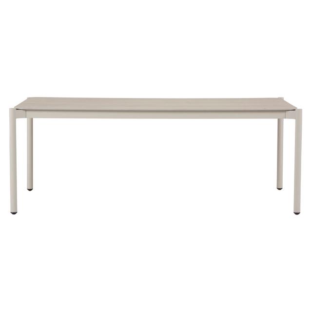 Rectangular 6 - Person 204Cm L Outdoor Table Envy Table Base Colour: Grey, Table Top Colour: Natural on Productcaster.