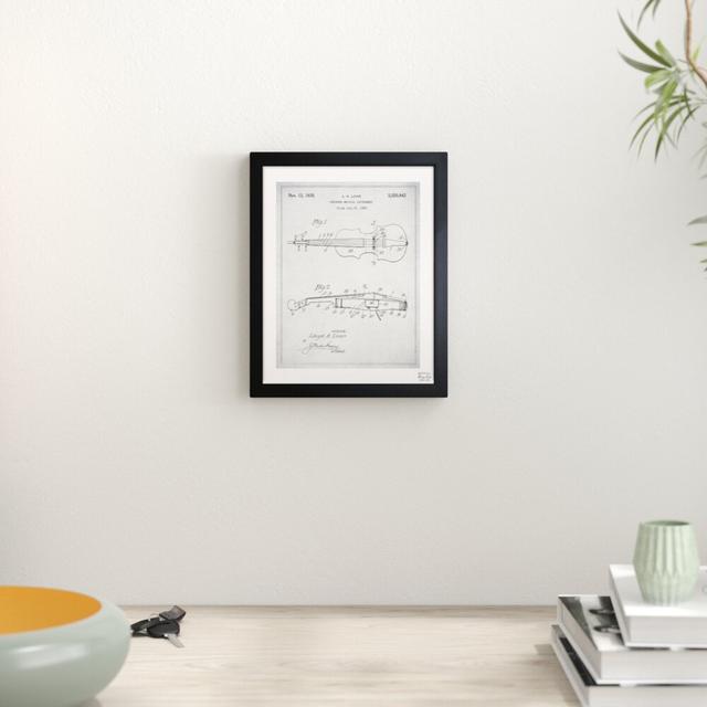 'Stringed Musical Instrument 1933' Framed Graphic Art East Urban Home Size: 31 cm H x 25 cm W on Productcaster.