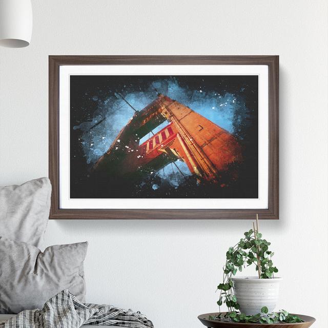 Golden Gate Bridge Vol.1 - Picture Frame Painting East Urban Home Size: 36cm H x 48cm W x 2cm D, Frame Option: Walnut Framed on Productcaster.