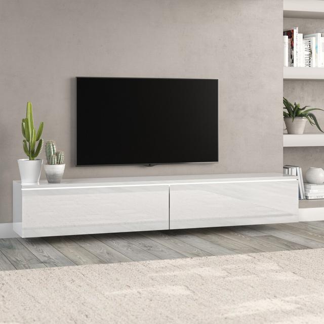 Kiger TV Stand for TVs up to 78" Wade Logan Colour: White on Productcaster.