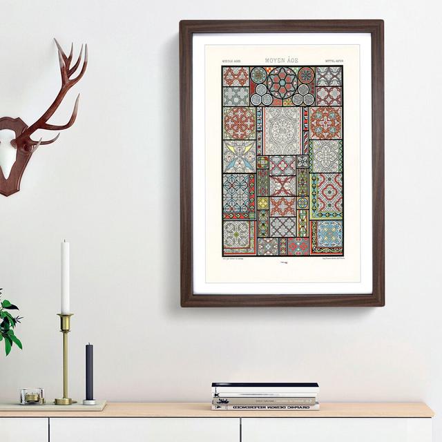 Middle-Age Patterns & Designs by Albert Racinet - Picture Frame Painting Print on MDF East Urban Home Size: 48cm H x 36cm W x 2cm D, Frame Option: Wal on Productcaster.