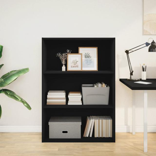 Bücherregal Analuisa ModernMoments Größe: (2 Shelves) 114cm H x 80cm W x 30cm D, Farbe: Schwarz on Productcaster.