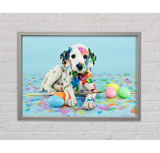 Dalmation Puppy Paint Party - Print Bright Star Size: 100cm H x 141.4cm W x 3.3cm D on Productcaster.