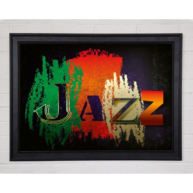 Jazz 1 Framed Print Wall Art Happy Larry Size: 100cm H x 141.4cm W x 3.3cm D, Format: White Framed Canvas on Productcaster.