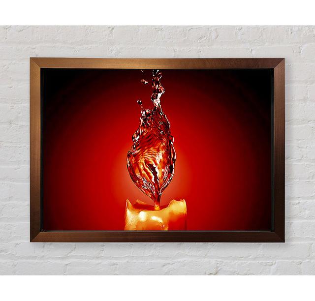 Red Water Candle - Single Picture Frame Art Prints Ebern Designs Size: 84.1cm H x 118.9cm W x 3.4cm D on Productcaster.