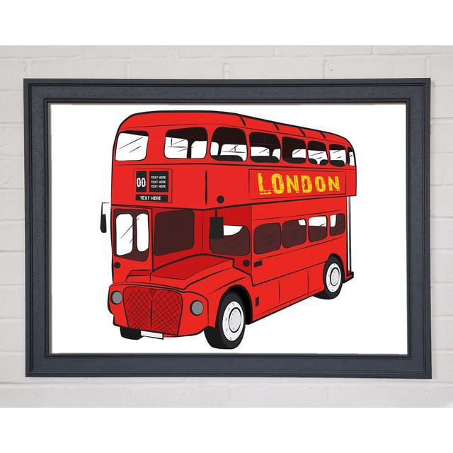 Iconic Red Bus - Single Picture Frame Art Prints Borough Wharf Size: 29.7cm H x 42cm W x 1.5cm D on Productcaster.