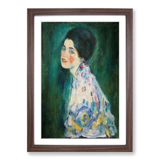 Portrait of a Lady by Gustav Klimt - Picture Frame Painting on MDF East Urban Home Size: 65cm H x 48cm W x 2cm D, Frame Option: Walnut Framed on Productcaster.