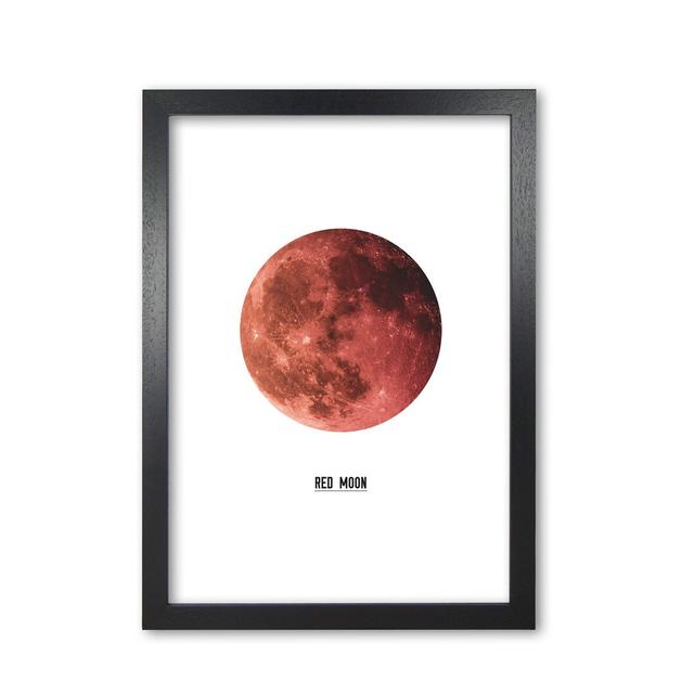 Moon - Print East Urban Home Format: Black Grain Frame, Size: 85 cm H x 60 cm W x 5 cm D on Productcaster.