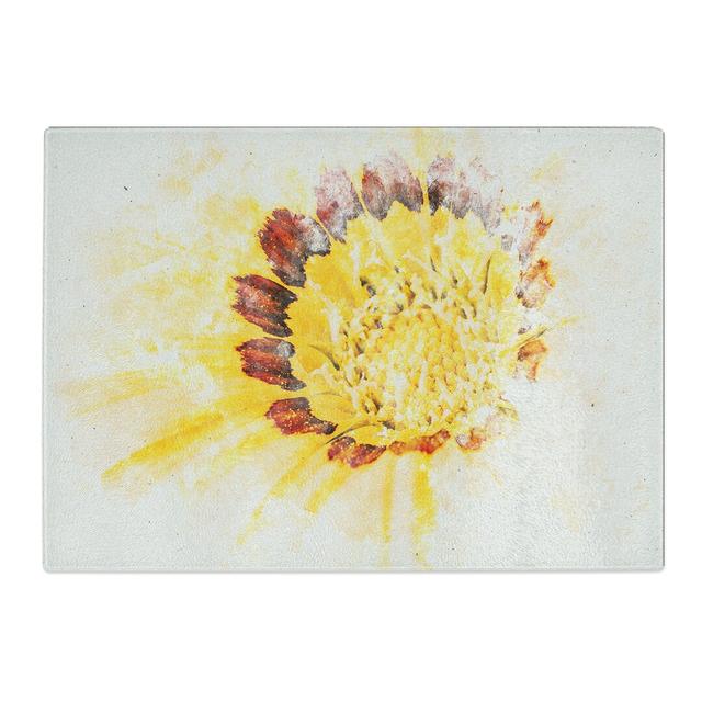 Tempered Glass the Beauty of the Flower Chopping Board East Urban Home Size: 20 cm x 28.5 cm on Productcaster.