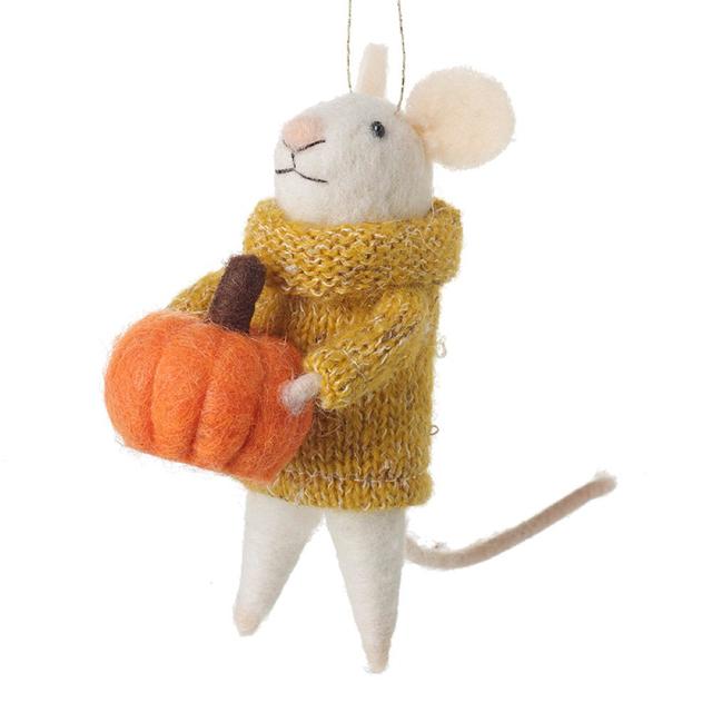 Mouse with Pumpkin Decoration The Seasonal Aisle on Productcaster.