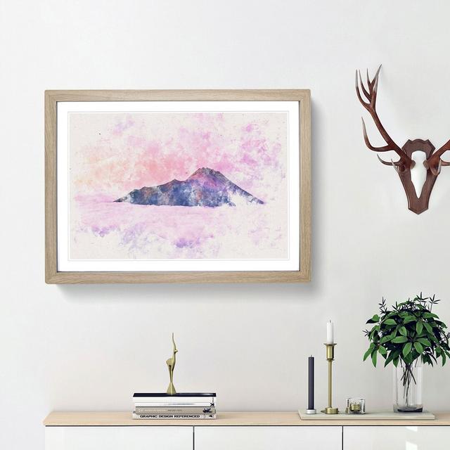 Mount Merapi in Indonesia - Picture Frame Graphic Art Print East Urban Home Frame Option: Oak Framed, Size: 33cm H x 45cm W x 2cm D on Productcaster.