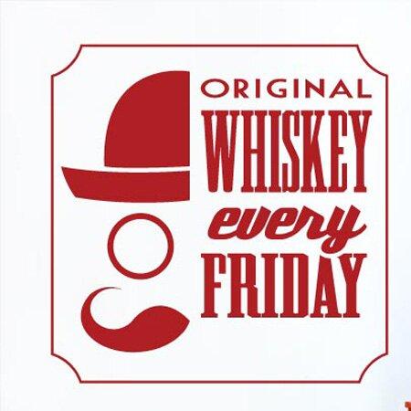 Original Whiskey Every Friday Wall Sticker East Urban Home Colour: Pink on Productcaster.