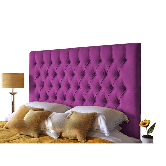 Nilsa Upholstered Headboard Mercer41 Colour: Purple, Size: Small Double (4') on Productcaster.