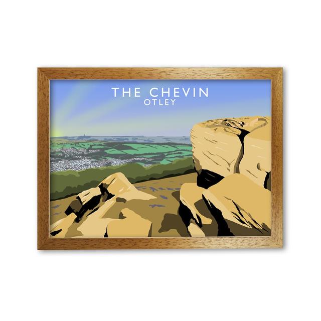 The Chevin Otley by Richard O'Neill - Picture Frame Graphic Art Print on Paper 17 Stories Size: 297 cm H x 42 cm W, Frame Options: Honey Oak on Productcaster.