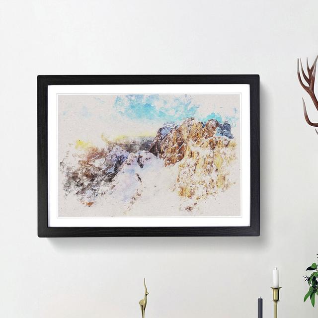 Hoher Dachstein Mountain in Austria - Picture Frame Painting Print East Urban Home Size: 33cm H x 45cm W x 2cm D, Frame Option: Black Framed on Productcaster.