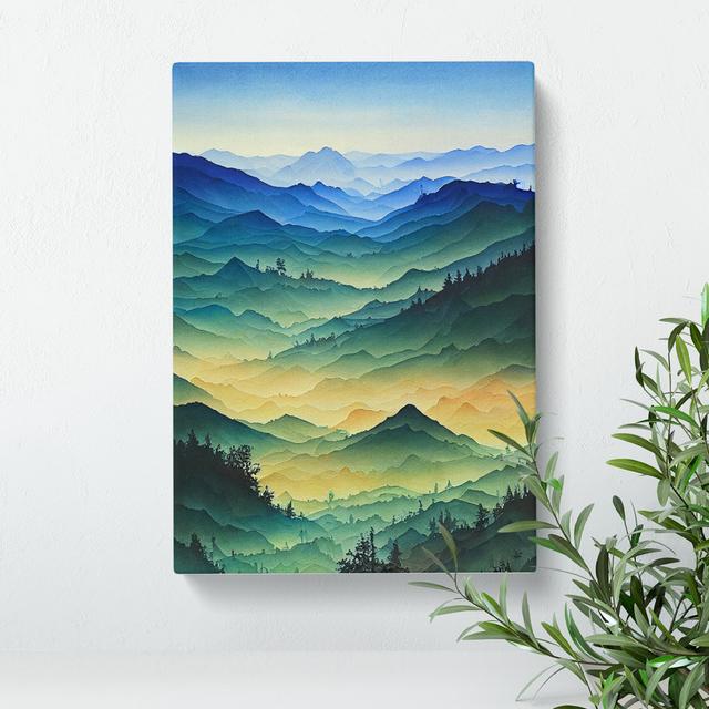 Serene Mountain Landscape No.4 - Wrapped Canvas Print Alpen Home Size: 50cm H x 35cm W x 3cm D on Productcaster.