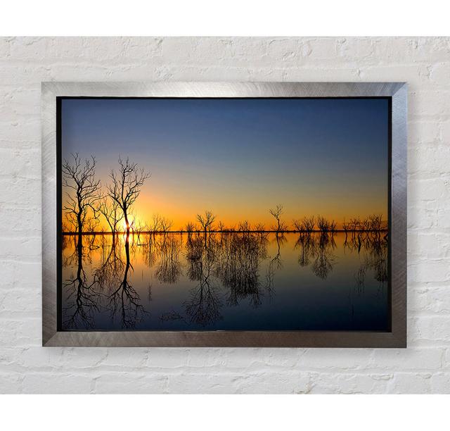 Beautiful Reflections Of The Winter Trees - Single Picture Frame Art Prints Bright Star Size: 100cm H x 141.4cm W on Productcaster.