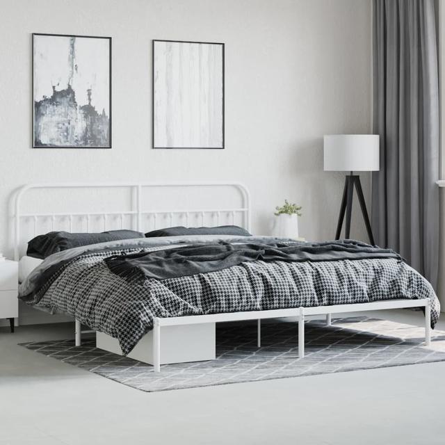 Bulkley Bed Brambly Cottage Colour: White, Size: 198 x 207 cm on Productcaster.