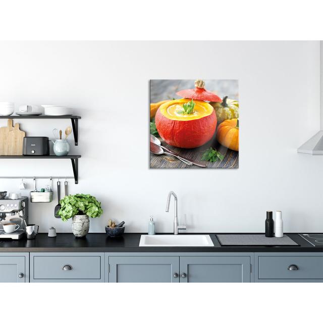 Tasty Pumpkin Soup - No Frame Print on Glass Brayden Studio Size: 60cm H x 60cm W x 0.4cm D on Productcaster.