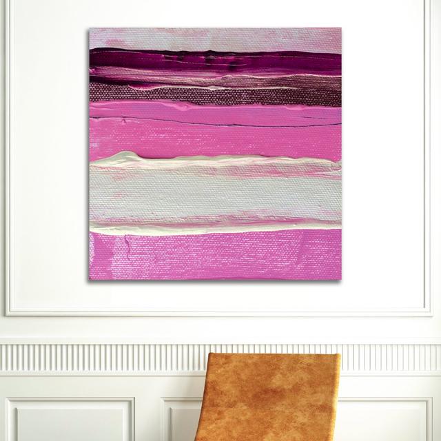 Pink Stripe 2 by Kent Youngstrom - Wrapped Canvas Print East Urban Home Size: 122cm H x 122cm W x 4cm D on Productcaster.