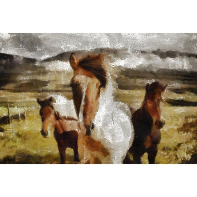 Trio Of Horses by - Painting on Natur Pur Size: 20cm H x 30cm W x 3.8cm D on Productcaster.