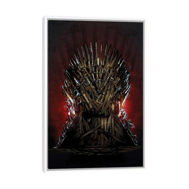 Iron Throne Got by Nikita Abakumov - Graphic Art on Canvas Happy Larry Format: White Floater Frame, Size: 152.4cm H x 101.6cm W x 3.81cm D on Productcaster.